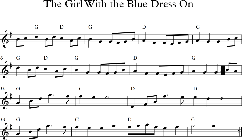 the girl with the blue dress on